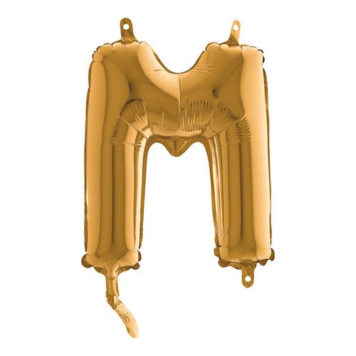 Letterballon "M" - goud